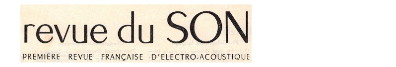 Revue du Son N° 43 – novembre 1956